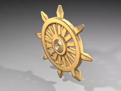 Ship Wheel 8 3D model