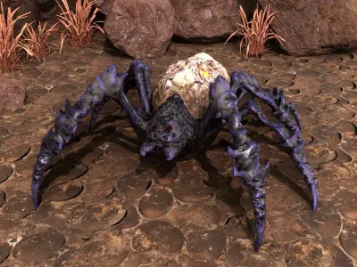 Giant Spider - The Demon Face Low-poly 3D model
