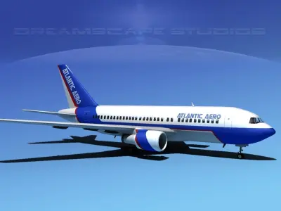 Boeing 767-100 Atlantic Aero 3D model