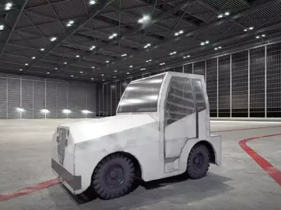 White Truck For Airport 3D model