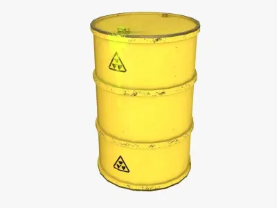 Metal Barrels PBR Low-poly 3D model