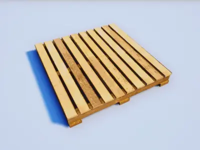 Cartoon Prop Essentials - Wooden Pallet Low-poly 3D model