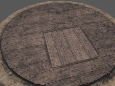 Old well Low-poly 3D model shop