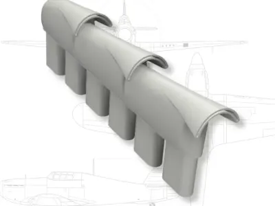 Exhaust Stacks - Hawker Hurricane 3D print model