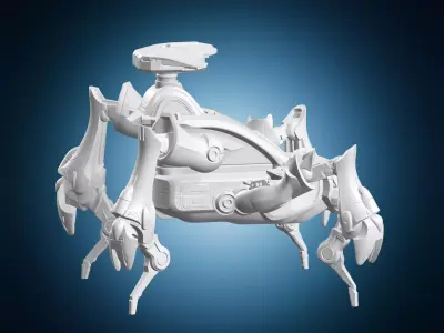 Halo Covenant Scarab Walker Battle Vehicle 3D print model