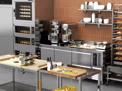 Professional Commercial Bakery And Kitchen Equipment Collection 3D model