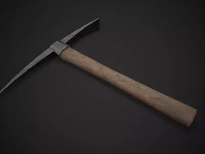 Pickaxe Low-poly 3D model