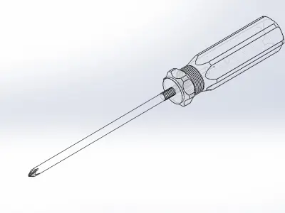 3D Model of Phillips Screwdriver Design and more Formats free Free 3D model