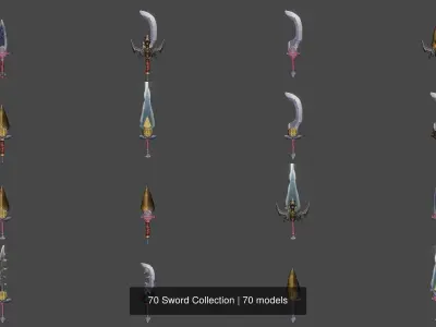 70 Sword Collection 3D Model Pack