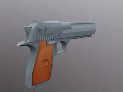 Desert Eagle Low Poly Mobile Game Ready model Low-poly 3D model