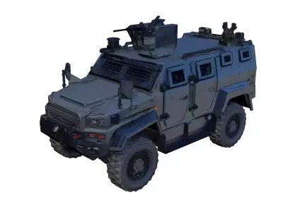 Ejder Yalcin Armored Personnel Carrier Low Poly APC Model Low-poly 3D model