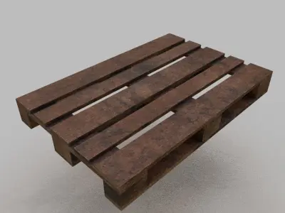 Pallet wooden Low-poly 3D model purchase