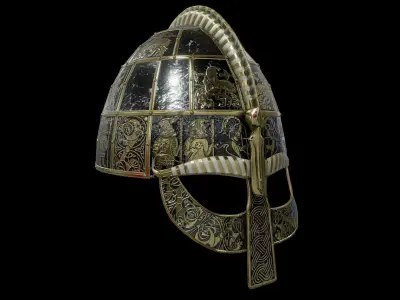 Vendel period Viking Helmet  Low-poly 3D model
