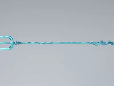 Hololive Gawr Gura Trident Low-poly 3D model