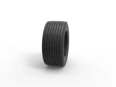 Super single semi tire 3 Scale 1 to 25 3D print model