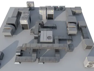 rooftop ac unit 3D model