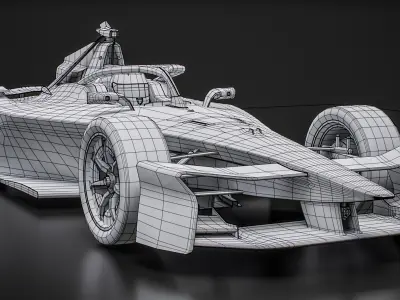 TAG Heuer Formula E Team 2025 Gen3 Evo Race Car 3D model