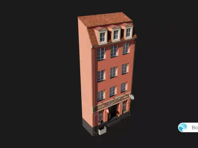 Old Riga Building 3D model Low-poly Low-poly 3D model purchase