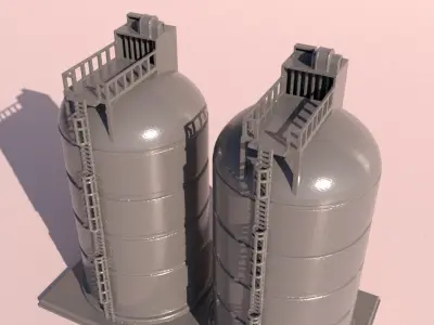 Oil plant facilities 3D print model purchase