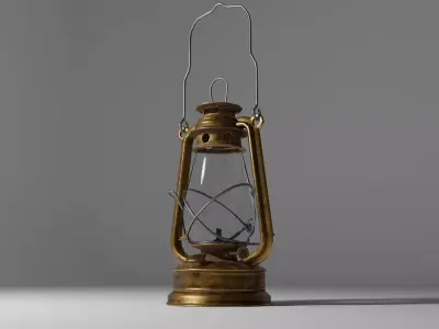 Oil lantern Low-poly 3D model get