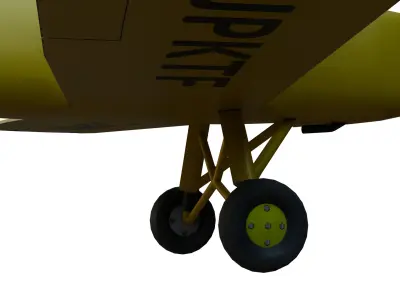 Tiger Moth Low-poly 3D model