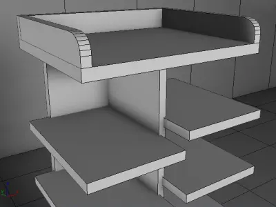 cupboard furniture Low-poly 3D model