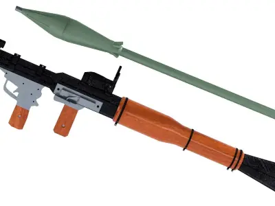 RPG-7 Rocket Launcher 3D model get