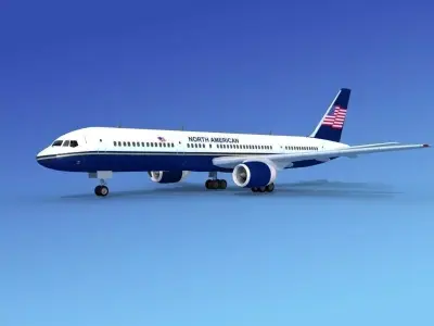 Boeing 757-200 North American 3D model