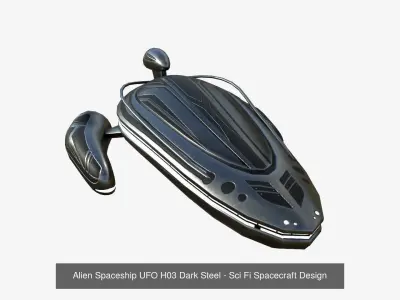 10 Alien Spaceship UFO H Collection - Sci Fi Spacecraft Design 3D Model Pack