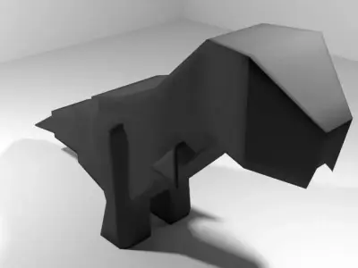 Origami - Dinosaur 3D model