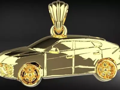  Sport Car Necklace Pendant Necklace Unisex Pendant  Gift  3D print model