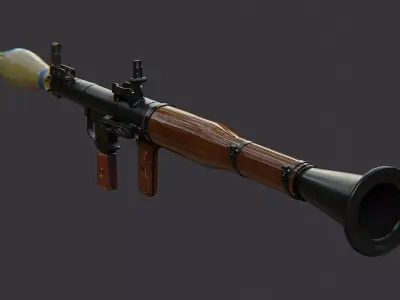 Rpg Seven Rocket Launcher Low-poly 3D model