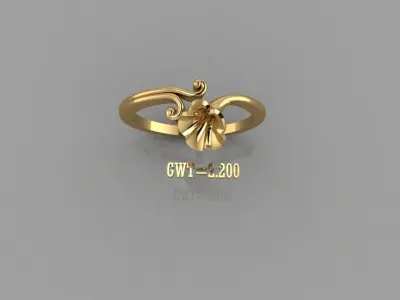 Fashion Unique Ring 3D model buy