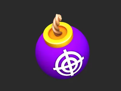 Stylized bomb 3D model