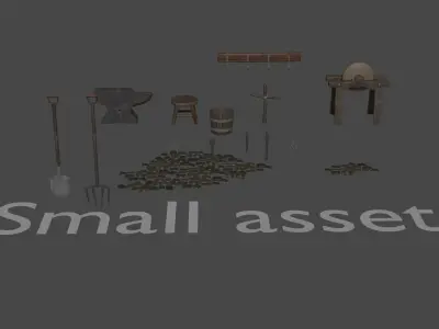 Sighiskor Village - Game Ready Props Low-poly 3D model
