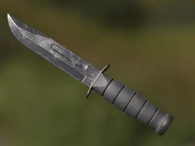 Ka-Bar Combat Knife Low-poly 3D model
