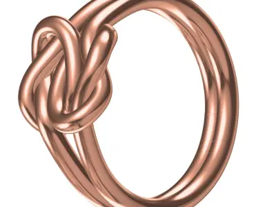 Antique Double Celtic Knot ring 3D print model