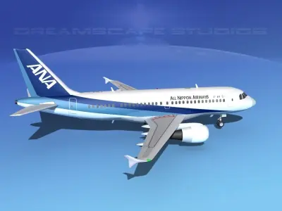 Airbus A319 All Nippon Airlines 3D model