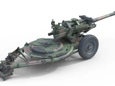 Field Howitzer M119  Low-poly 3D model