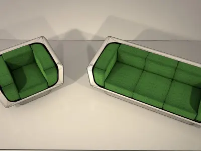 Retro Furniture 3D model