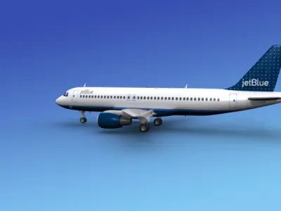 Airbus A320 Jet Blue 2 3D model