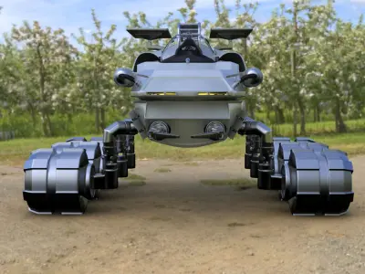 Futuristic Mars Rover 3D model