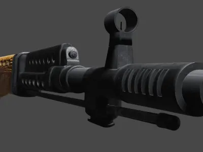 Tokarev SVT-40 USSR Rifle Free low-poly 3D model