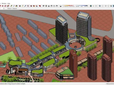 Sketchup Commercial Complex Q3 3D model