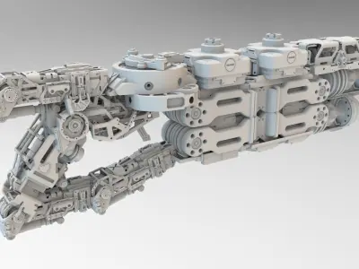 the sci-fi gun 3D model