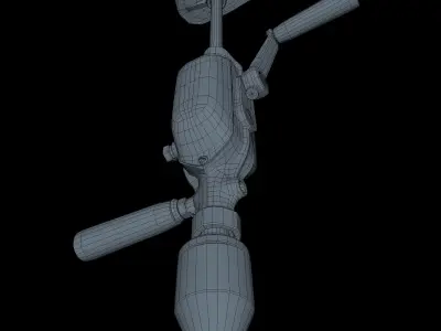 Hand Drill Low Poly Low-poly 3D model
