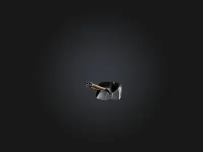 Realistic Shovel Model Low-poly 3D model