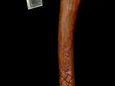 Viking Axe Low-poly 3D model 22