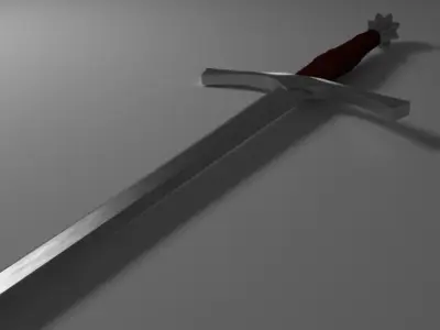 Medieval sword 01 3D model