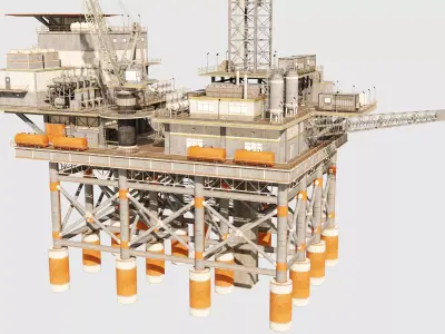 Oil Platform 3D model 2